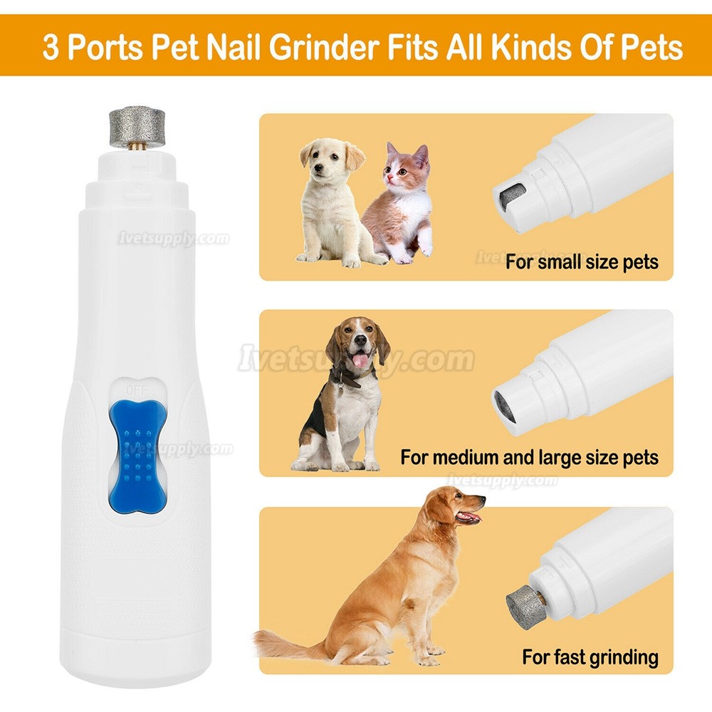 Electric Dog Pet Nail Grinder Cat Nail Claw Paw Toe Clipper Trimmer Grooming Kit